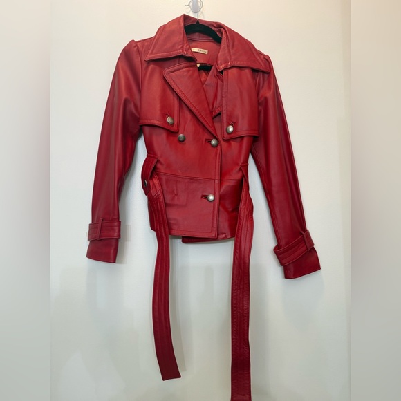 Vintage Wilson Leather Red Leather Jacket - Size M - Picture 4 of 13